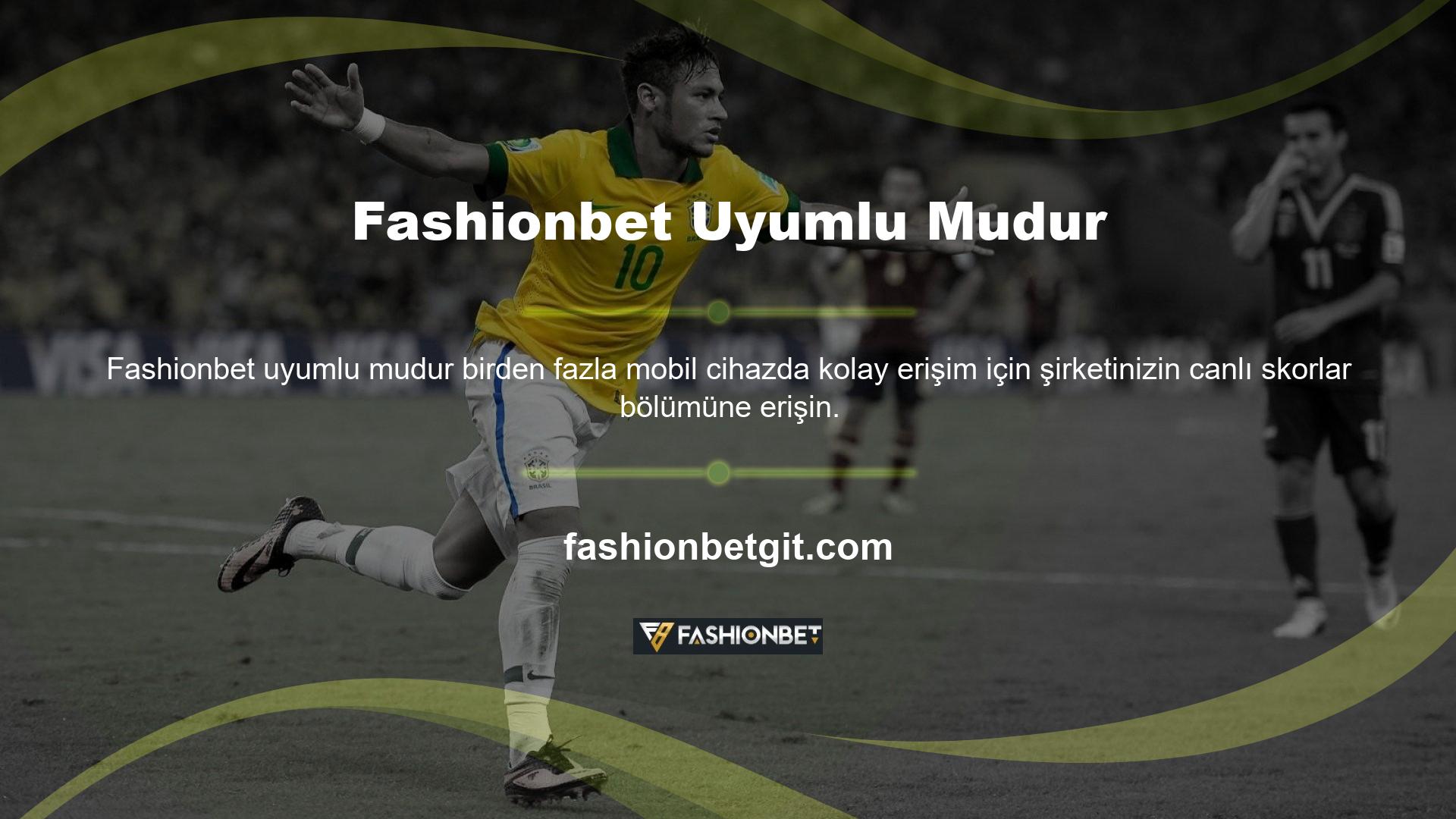 Fashionbet web sitesine mobil cihazlardan erişilebilir